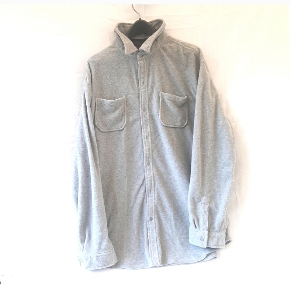 Cherokee Men's Oversized 2XL Thermal Button-Up Fleece Long Sleeve Jacket